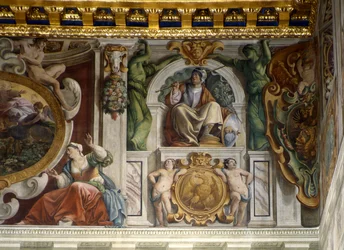 Detail van fries, Hal van Cuirassiers