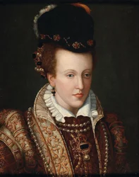 Portret van Joanna van Oostenrijk 1547-1578, Groothertogin van Toscane, ca. 1570