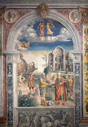 Fresco door Giovanni Maria Falconetto (1468-1535), Zaal van de Dierenriem, Palazzo D