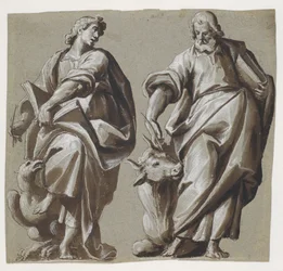 De evangelisten Johannes en Lucas