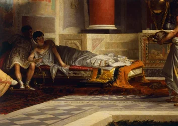 Wraak van Poppea, detail, door Giovanni Muzzioli, olieverf op doek