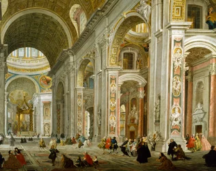 Interieur van de Sint-Pietersbasiliek