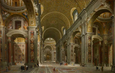 Interieur van de Sint Pieter, Rome