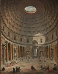 Interieur van het Pantheon, Rome, 1747