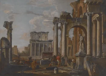 Ruïnes met de Tempel van Antonius en Faustina, c.1727-30