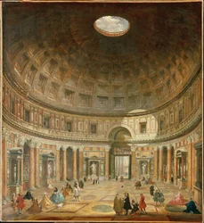 Het interieur van het Pantheon, Rome