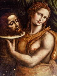 Salome met het hoofd van Johannes de Doper (olieverf op paneel)