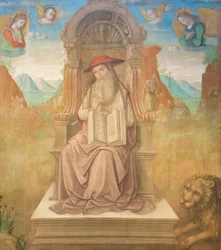 Sint Hiëronymus op de troon