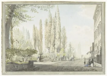 Gezicht op Villa Montalto te Rome