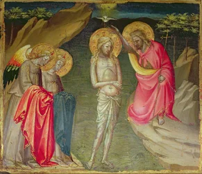 De doop van Christus (olieverf op paneel)