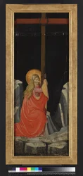 Maria Magdalena omhelst het Kruis, keerzijde