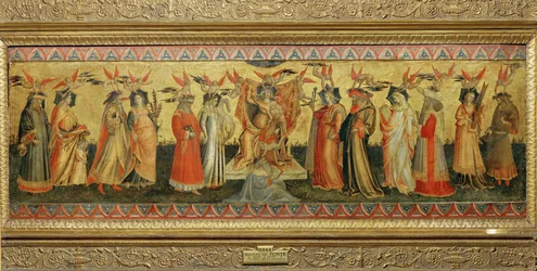 De zeven vrije kunsten (schilderij op hout)