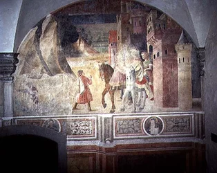 St. Benedictus verlaat huis (detail)