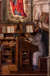De heilige Hiëronymus verschijnt aan de heilige Augustinus, circa 1505-1510 (olieverf en tempera op doek)