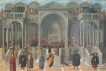 Het geschil in de tempel van Jezus onder de dokters
