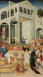 Het hoofd van Johannes de Doper voor Herodes gebracht