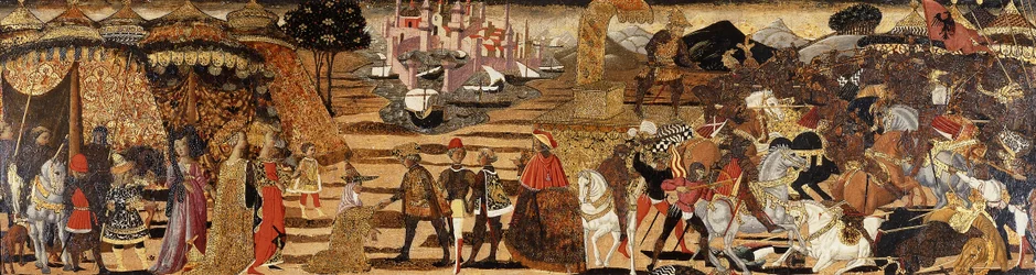 De Slag bij Issus en de Familie van Darius voor Alexander - een cassone front