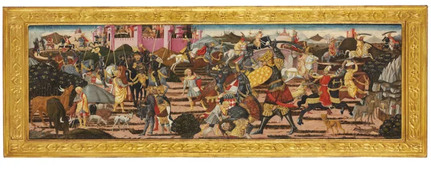 De Dood van Goliath, van de voorkant van een cassone
