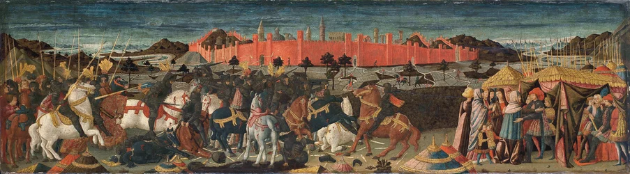 Het verhaal van Coriolanus, van de voorkant van een cassone