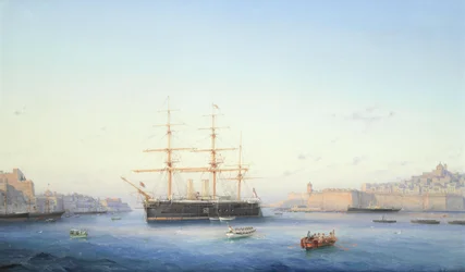 HMS Alexandra in de Grote Haven, Malta