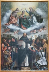 De kroning van de Maagd en de heilige Dominicus