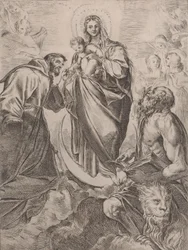 De Maagd met Heiligen Jerome en Franciscus