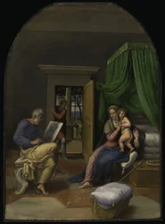 Sint Lucas tekent de Maagd en het Christuskind