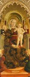 Madonna op de troon