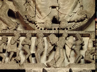 Westportaal Tympanon met Laatste Oordeel (detail)