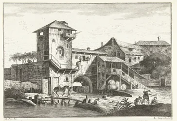 Huis met toren aan water