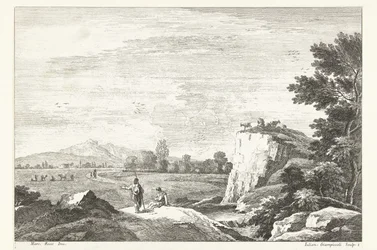 Landschap met enkele figuren