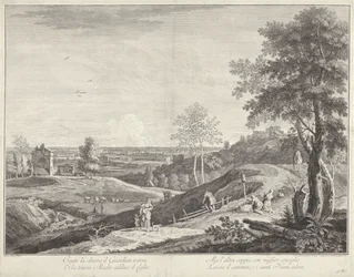 Landschap met herders en pelgrims