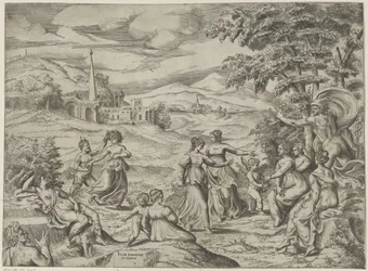 Mercurius vertelt het verhaal van Pan en Syrinx