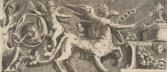 Ornament fries met gevleugelde Centaur, 1531-76