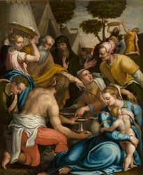 Kapel van het Heilig Sacrament, Eerste span noordzijde, Verzameling van Manna 1569