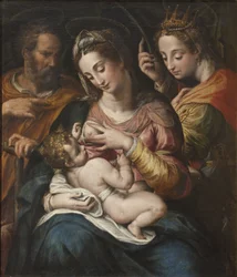 De Heilige Familie met Sint Catharina