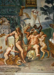 Bacchanalia - een banket van de goden (fresco)