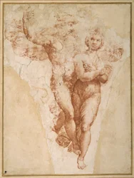 Psyche gedragen door Mercurius naar Olympus