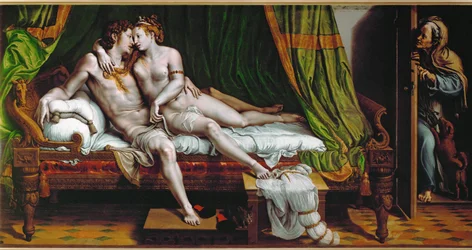 De minnaars (schilderij op doek)