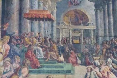 De schenking van Rome, detail