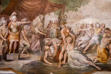 Verkrachting van de Sabijnse Vrouwen (detail)