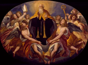 Sint Benedictus in glorie door Giuseppe Cesari (1568-1640)