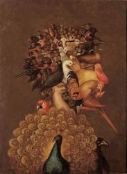 Lucht - Giuseppe Arcimboldo (1527-1593). Omstreeks 1566. Afmetingen: 74,4 x 56 cm. Privécollectie
