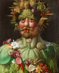 Italiaans: Keizer Rudolf II als Vertumnus.  Rudolf II van Habsurg als Vertumnus