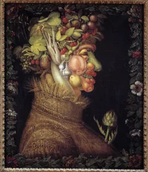 De Zomer. Allegorie over de Seizoenen. Schilderij door Giuseppe Arcimboldo (1527-1593). Musée du Louvre