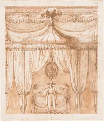 Slaapkamer nis met een figuur