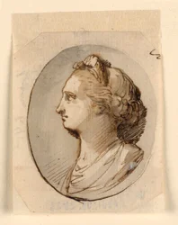 Borstbeeld Portret van een Klassieke Vrouw