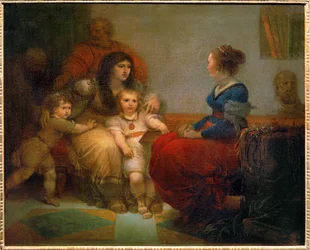 Cornelie, mere des Gracques - Cornelia, moeder van de Gracchi met haar zonen Tiberius en Gaius, en haar dochter Sempronia ...