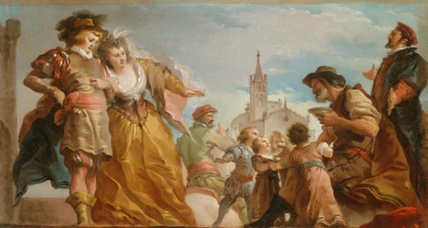 De Ontmoeting van Gautier, Graaf van Antwerpen, en zijn Dochter, Violante