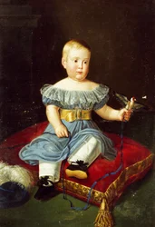 Portret van Prins Louis, Bourbon-Twee Siciliën, Graaf van Aquila als kind